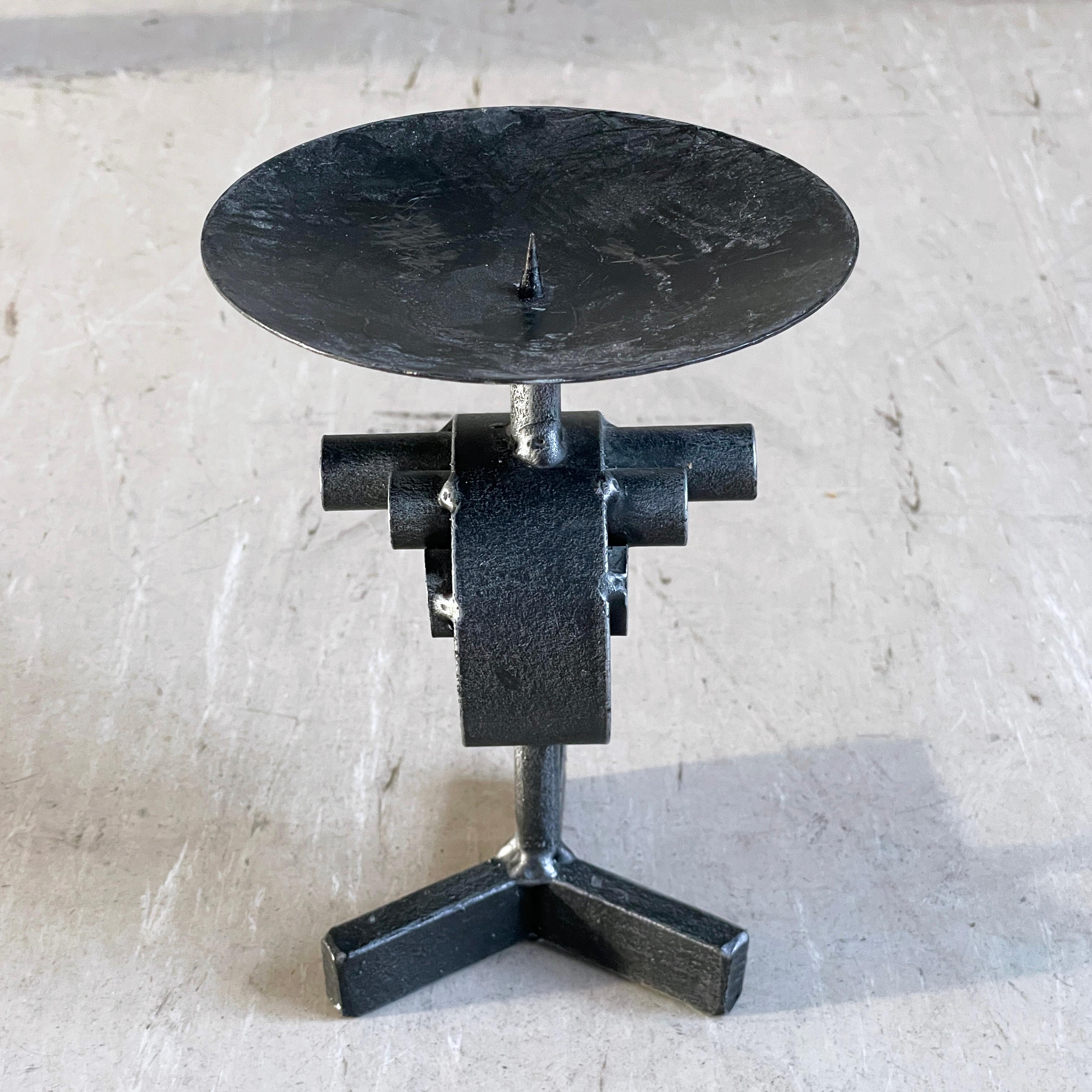 Swiss Brutalist Candle Holder, 1960's For Sale 4