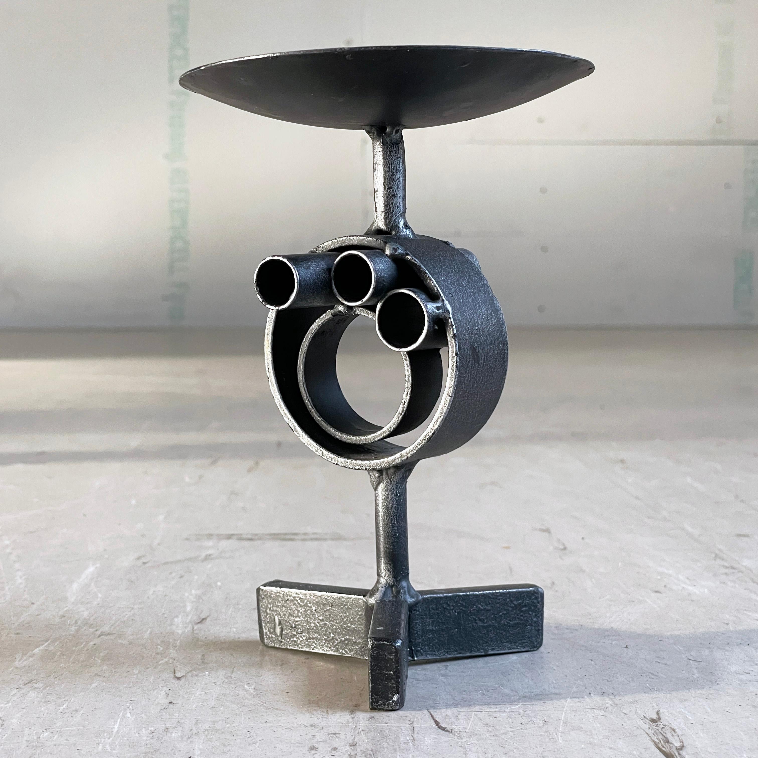 Swiss Brutalist Candle Holder, 1960's For Sale 5