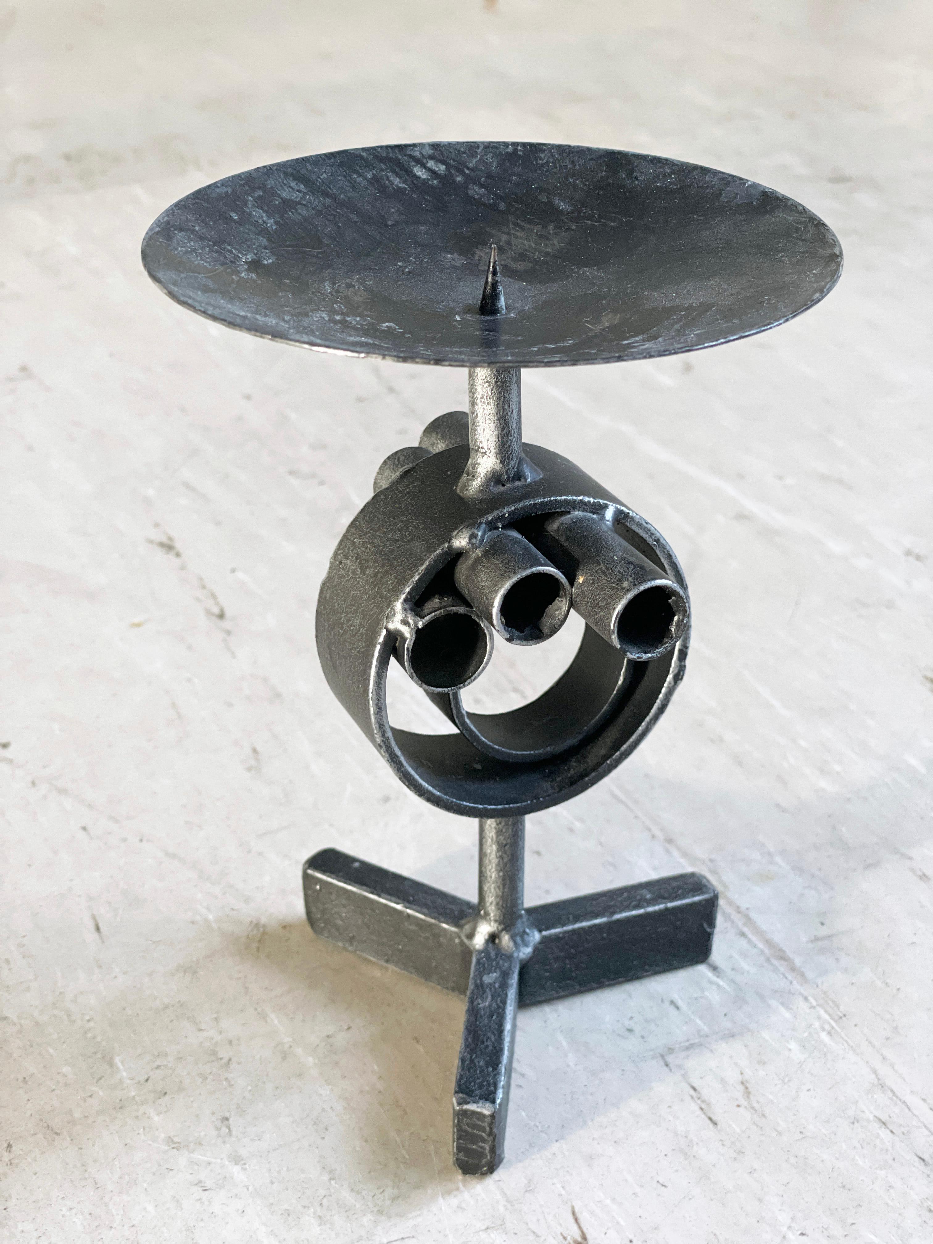 Swiss Brutalist Candle Holder, 1960's For Sale 7