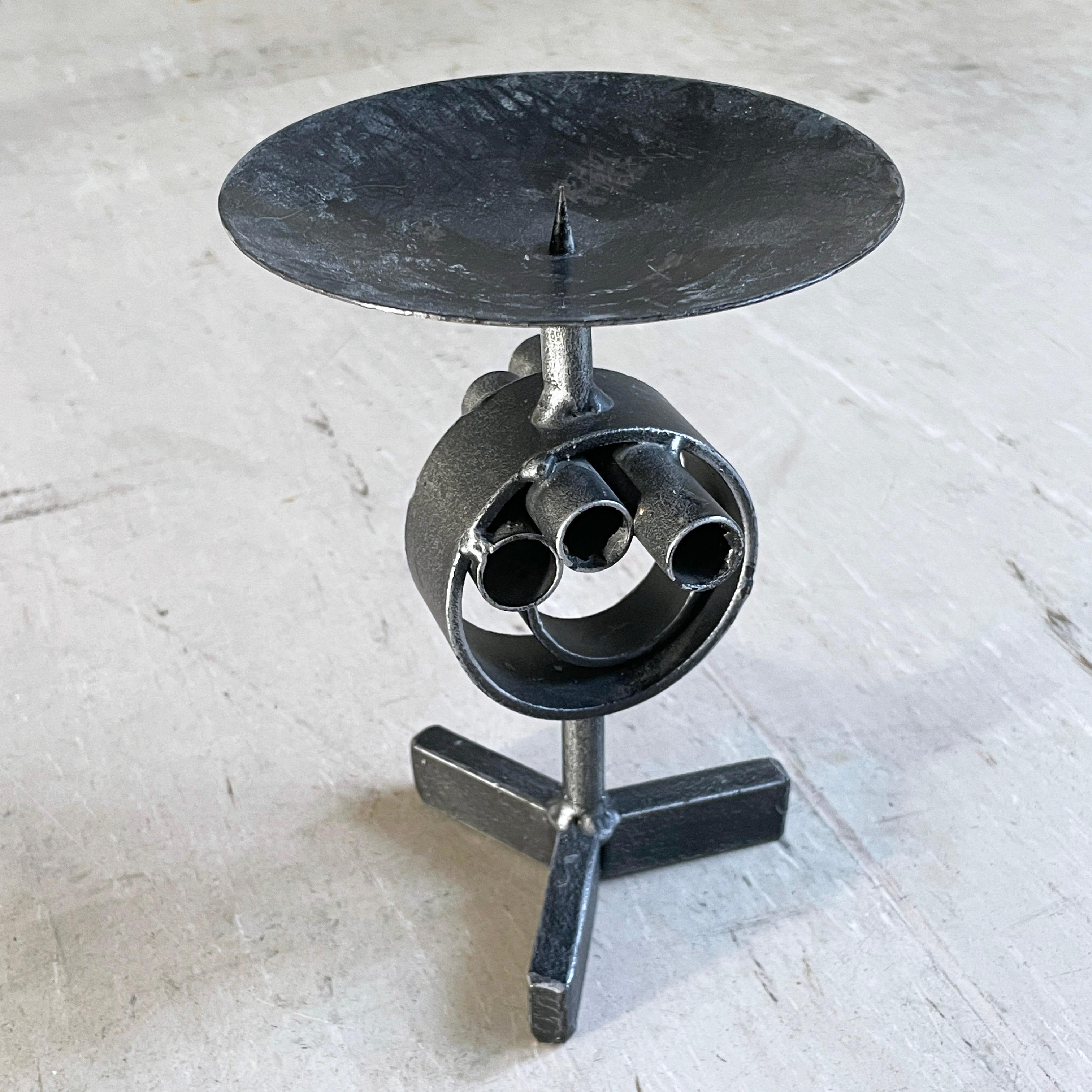 Swiss Brutalist Candle Holder, 1960's For Sale 9