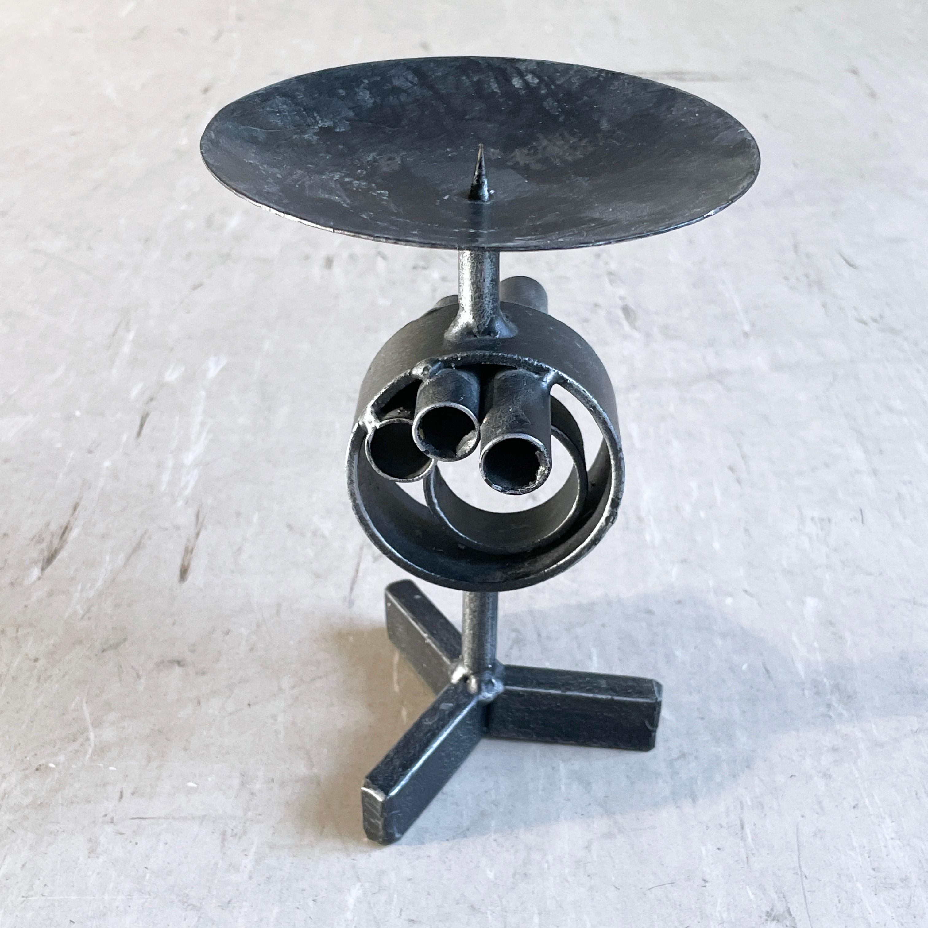 Swiss Brutalist Candle Holder, 1960's For Sale 11