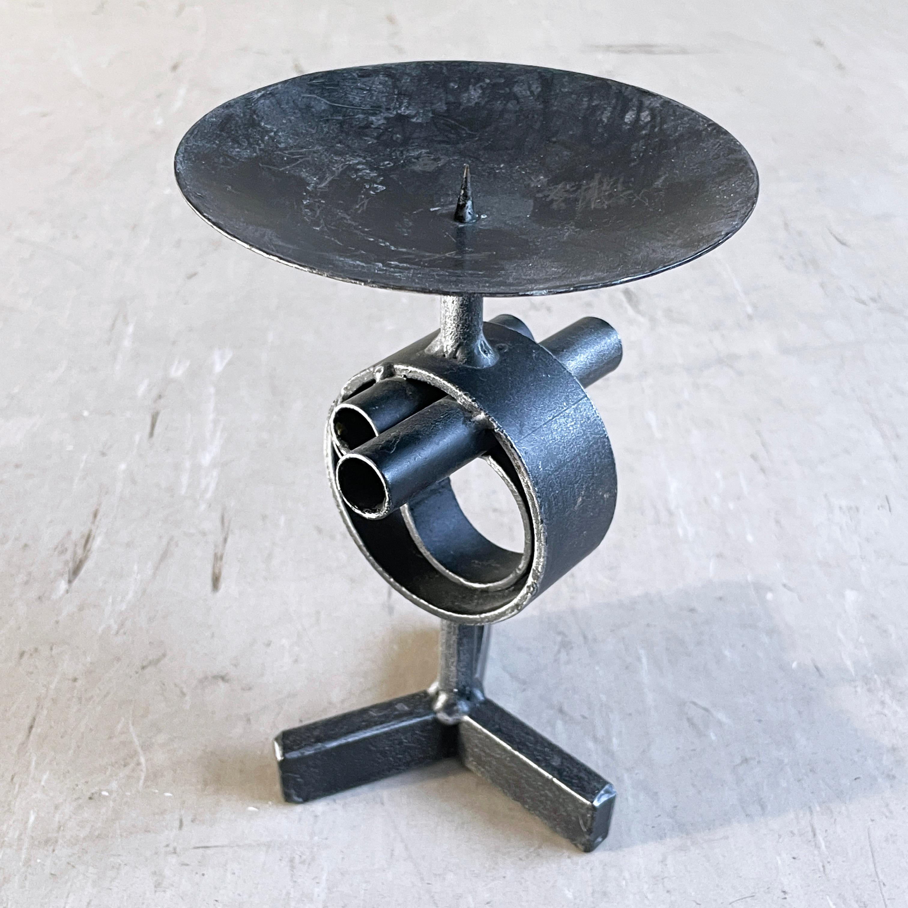 Swiss Brutalist Candle Holder, 1960's For Sale 12