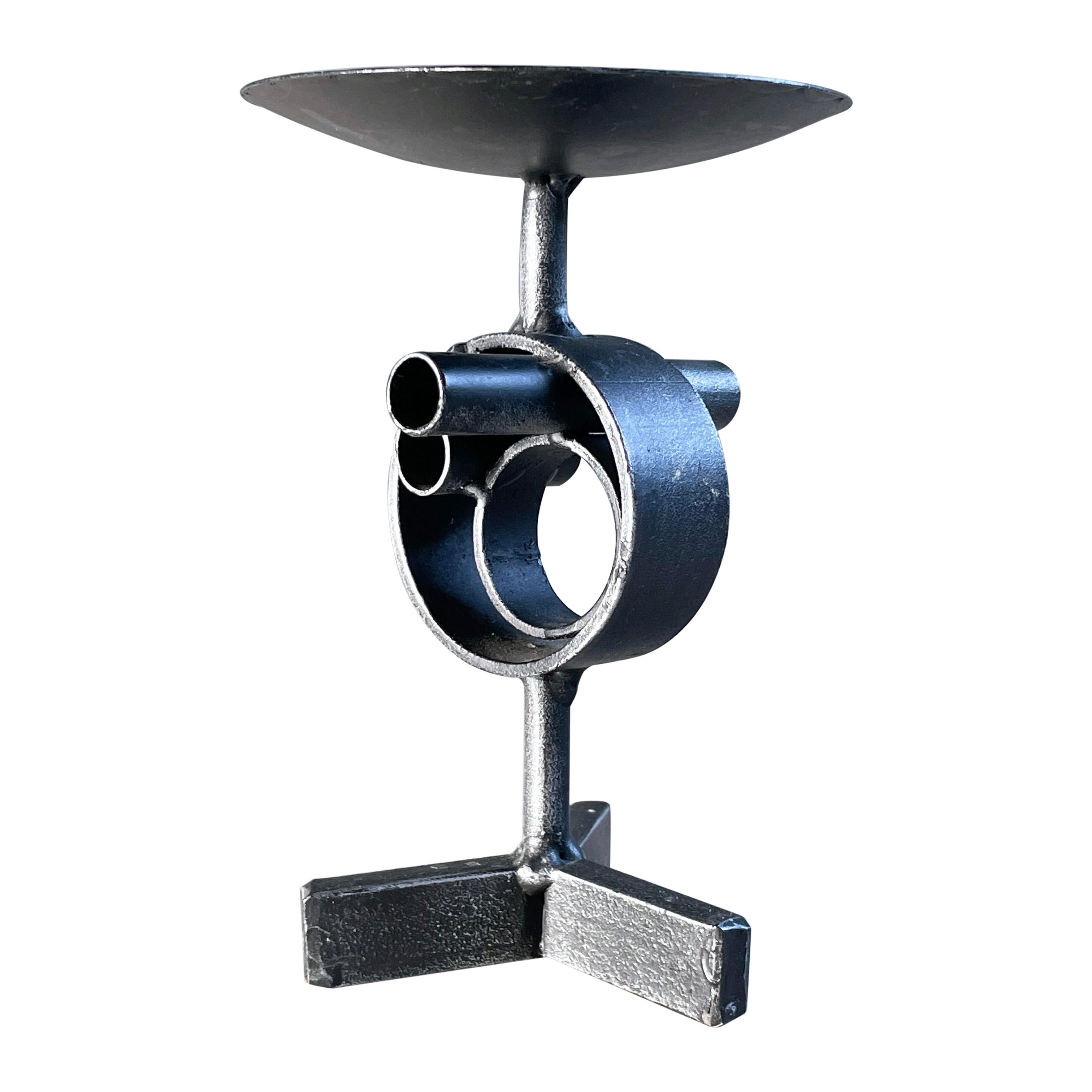Swiss Brutalist Candle Holder, 1960's