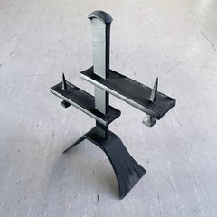 Swiss Brutalist wrought iron Candle Holder