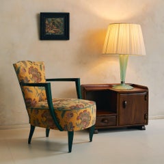 Swiss Carved Elm Nightstand by Franz Xaver Sproll, 1950s