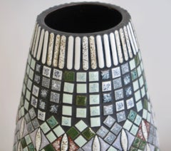 Swiss Ceramic Mosaic Vase by Rössler