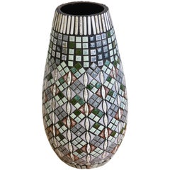 Vintage Swiss Ceramic Mosaic Vase by Rössler