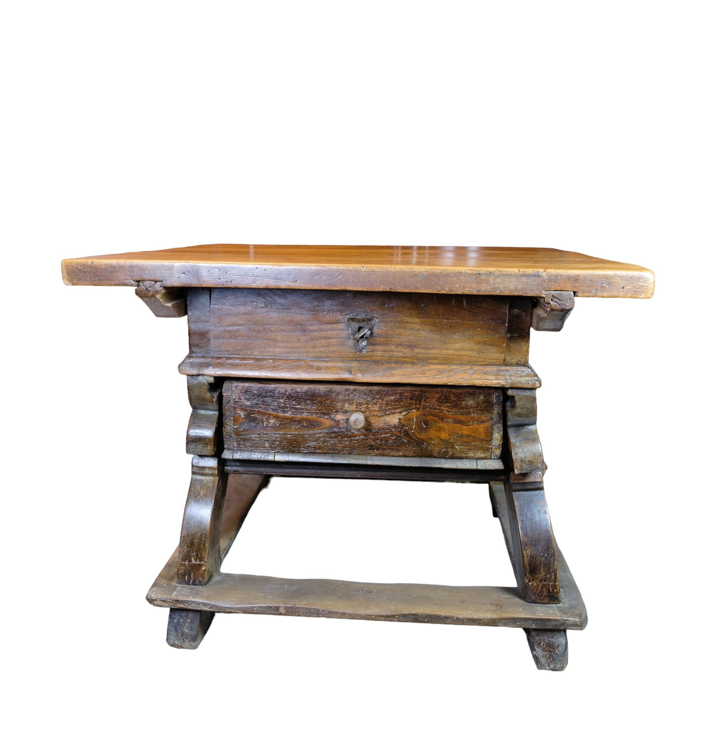 Danish Swiss Cheeseboard in Oak wood with a Secret Room from the 1720s For Sale