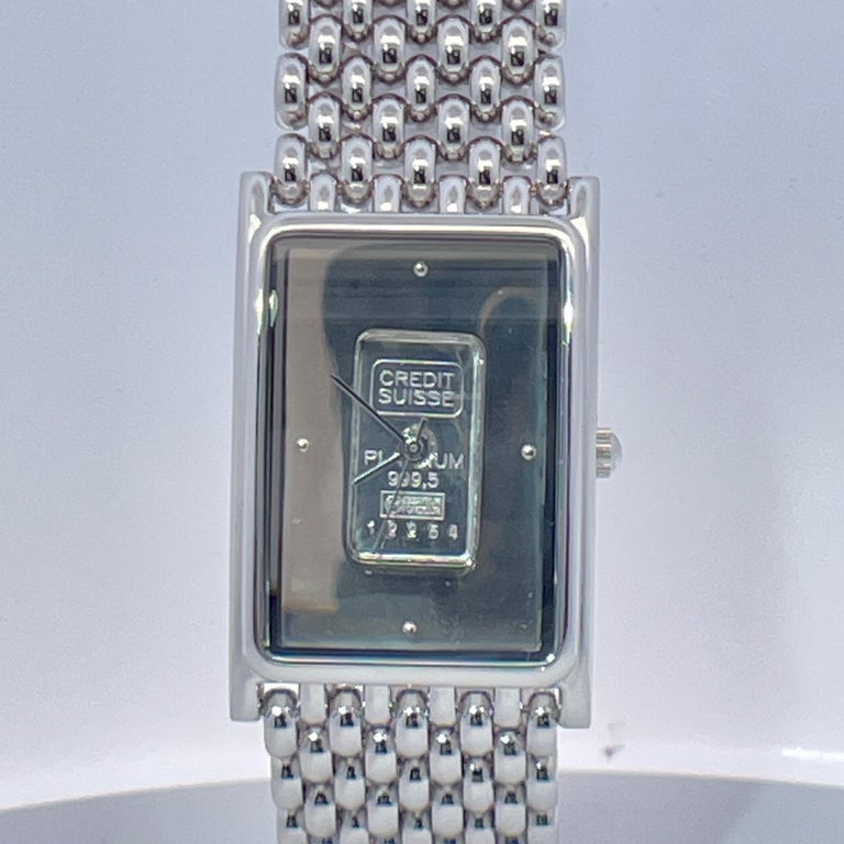 Swiss Credit Suisse 1g 999.5 Purity Platinum Ingot Classic Watch