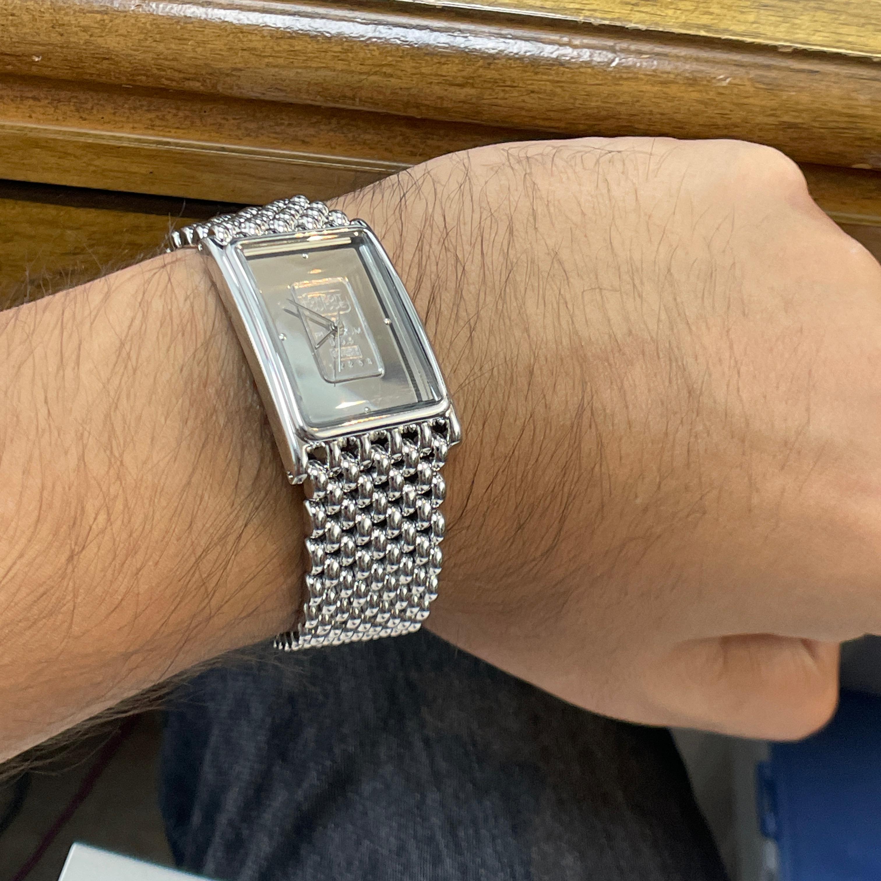 Swiss Credit Suisse 1g 999.5 Purity Platinum Ingot Classic Watch For Sale 2