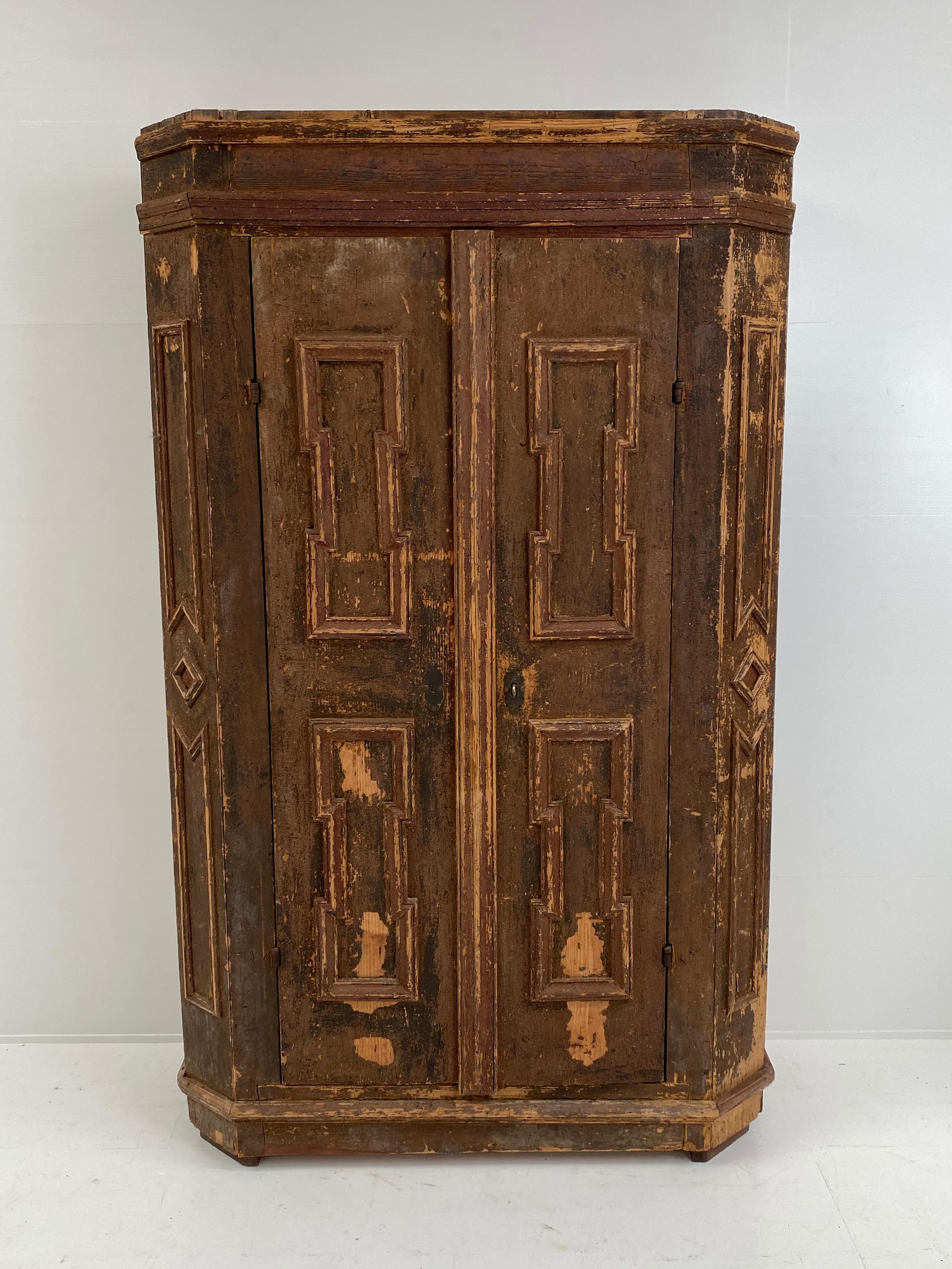 Swiss Cupboard, Patinated For Sale 6