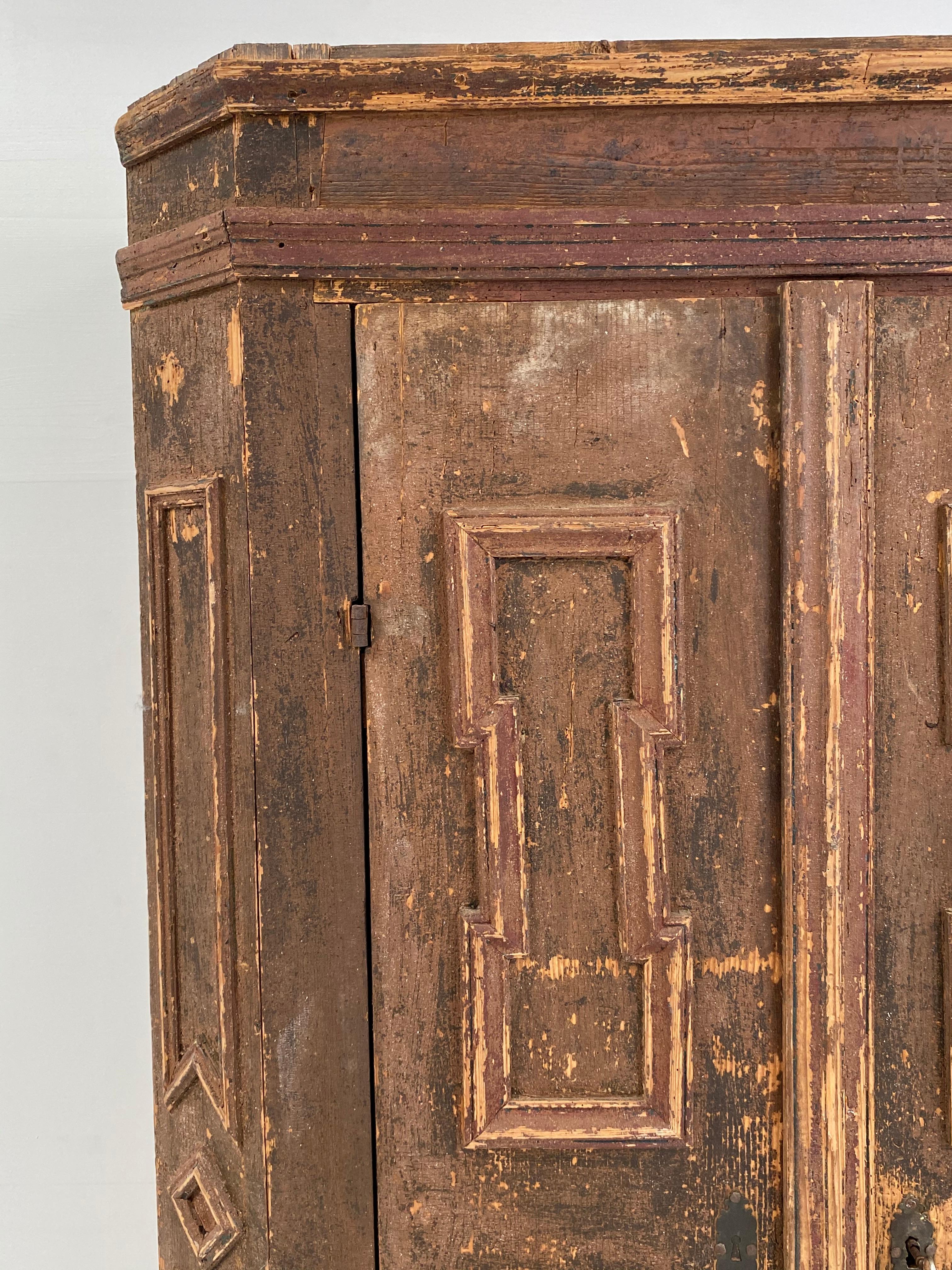 Swiss Cupboard, Patinated For Sale 3