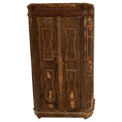 Antique Swiss Cupboard, Patinated