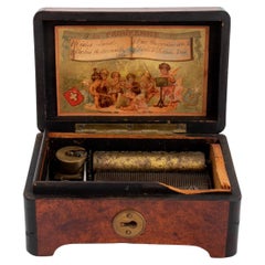 Used Swiss Cylinder Music Box, 19th C