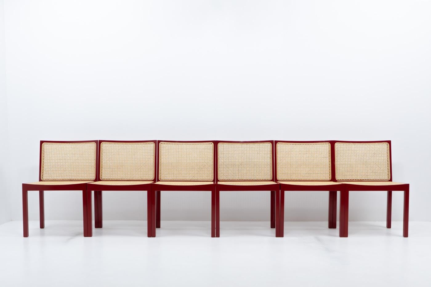 Swiss Design Bank Stühle, or Bench Chairs by Willy Guhl, Set of six, 1960s For Sale 5