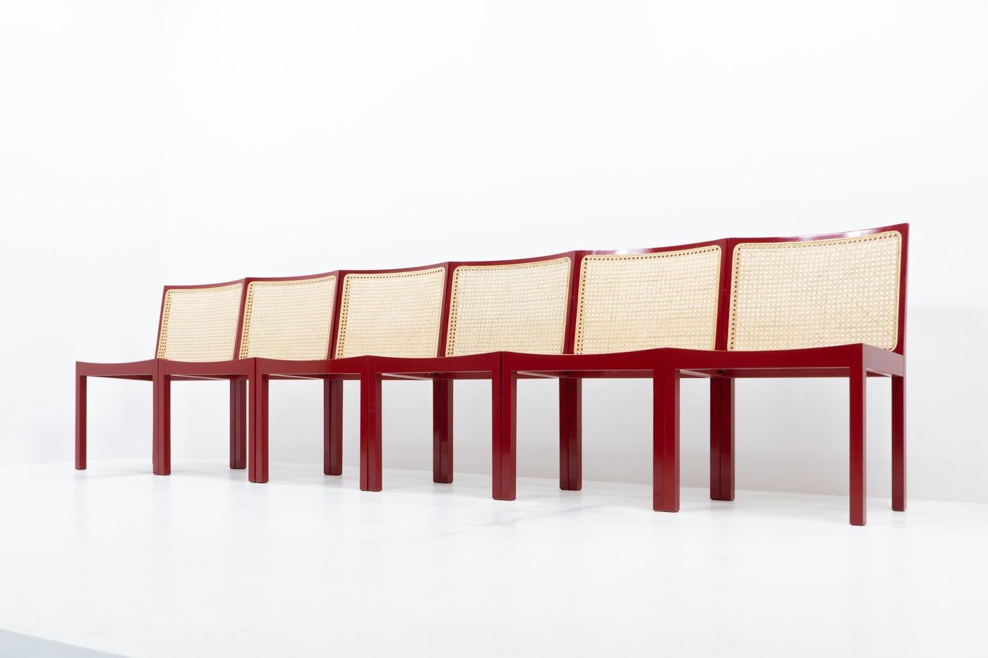 Swiss Design Bank Stühle, or Bench Chairs by Willy Guhl, Set of six, 1960s For Sale 7
