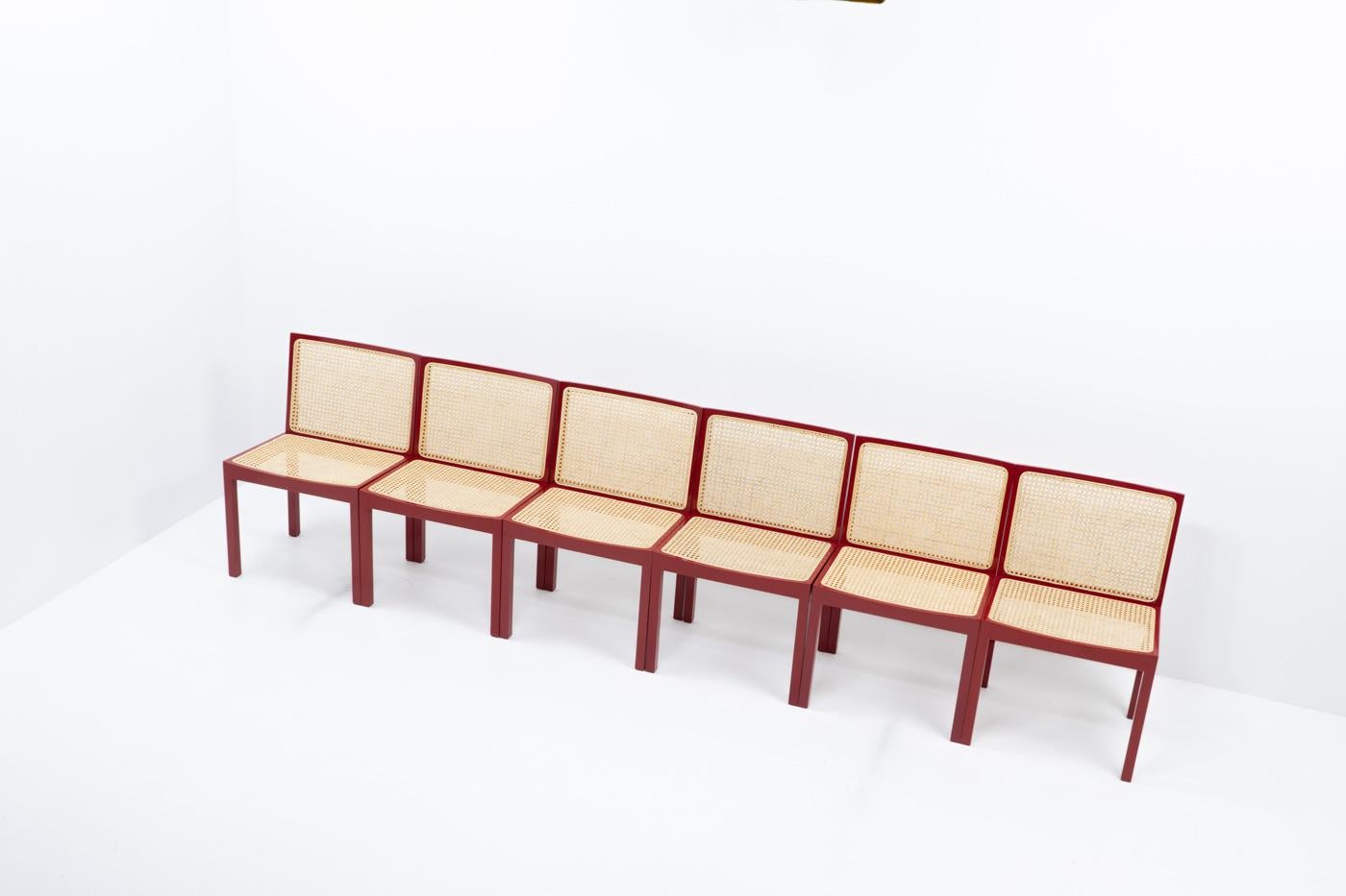 Swiss Design Bank Stühle, or Bench Chairs by Willy Guhl, Set of six, 1960s For Sale 9