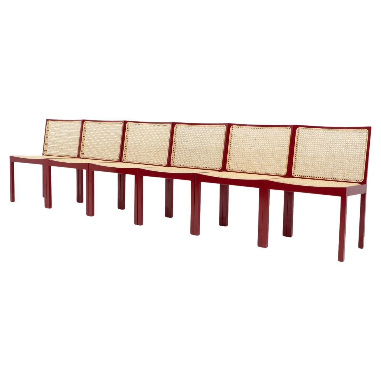 Swiss Design Bank Stühle, or Bench Chairs by Willy Guhl, Set of six, 1960s For Sale