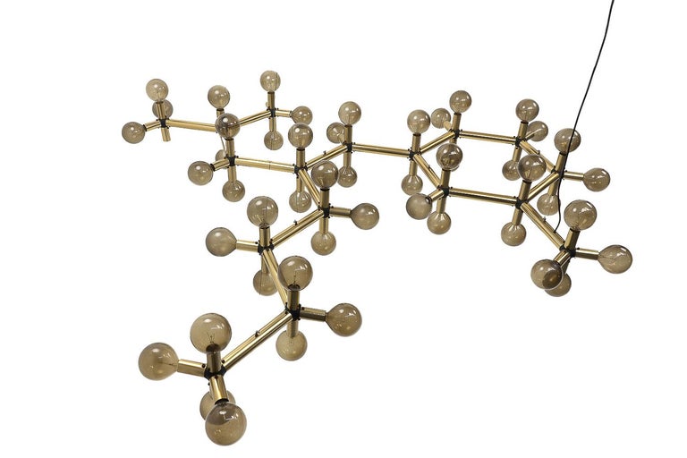 Swiss Design Classic Atomic Chandelier by Haussmann for Swisslamps Int, 1960s For Sale 4