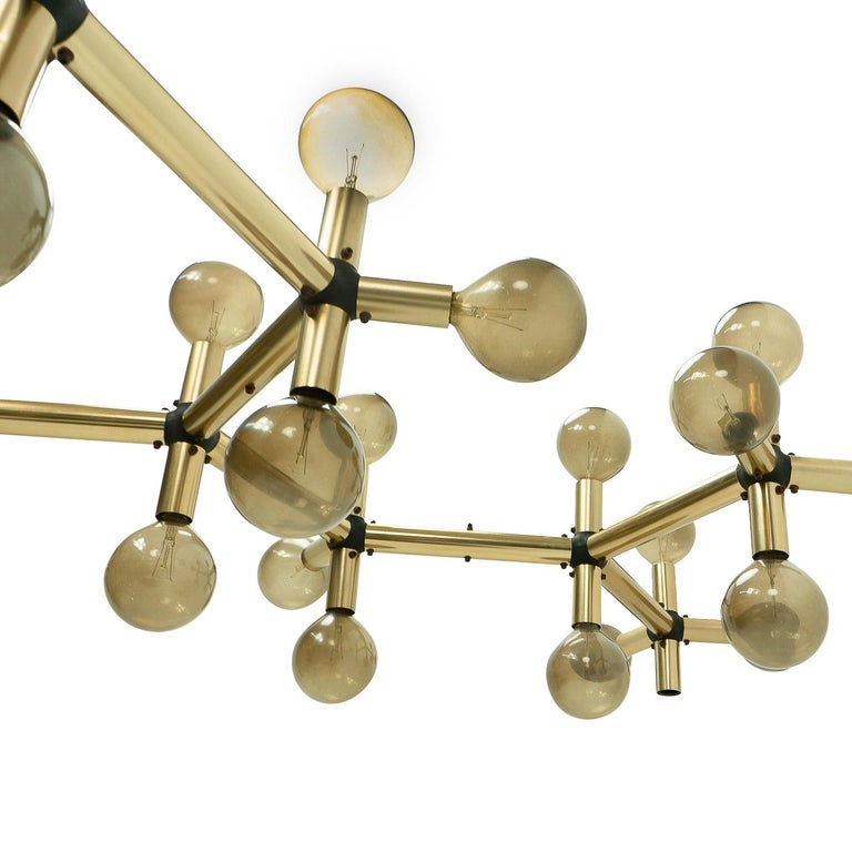 Swiss Design Classic Atomic Chandelier by Haussmann for Swisslamps Int, 1960s For Sale 5