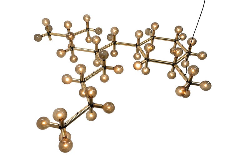 Late 20th Century Swiss Design Classic Atomic Chandelier by Haussmann for Swisslamps Int, 1960s For Sale