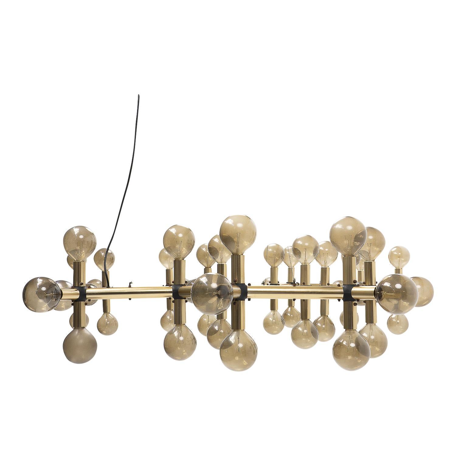 Swiss Design Classic Atomic Chandelier by Haussmann for Swisslamps Int, 1960s For Sale 1