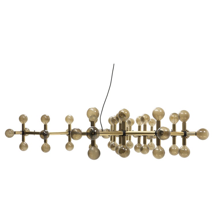 Swiss Design Classic Atomic Chandelier by Haussmann for Swisslamps Int, 1960s For Sale 2