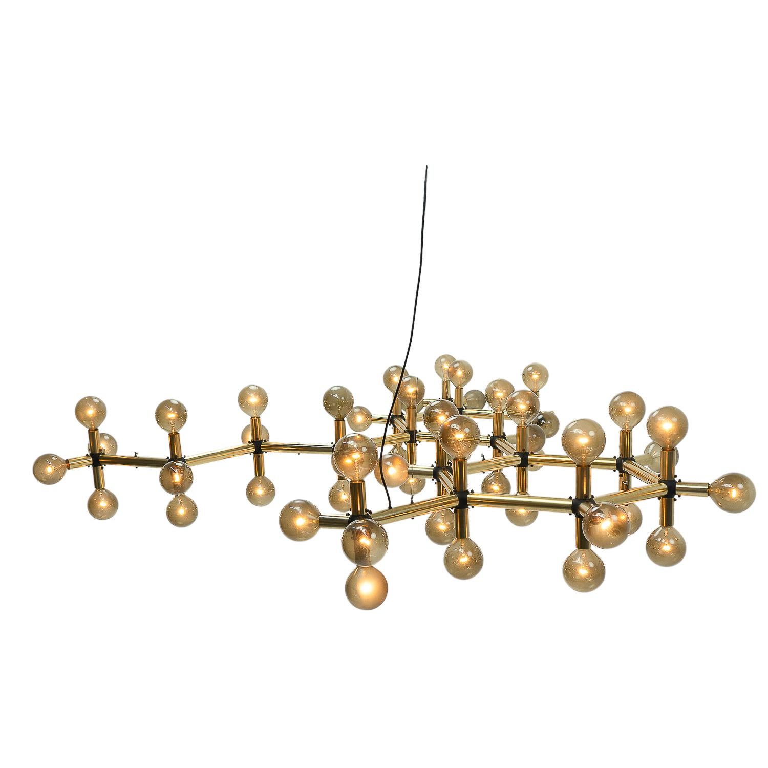 Swiss Design Classic Atomic Chandelier by Haussmann for Swisslamps Int, 1960s For Sale 3