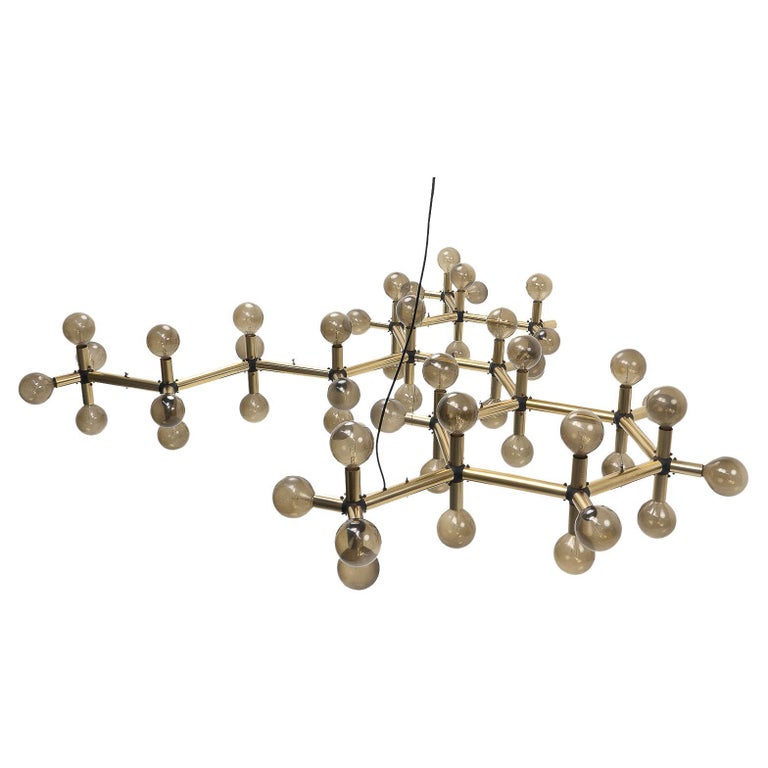 Swiss Design Classic Atomic Chandelier by Haussmann for Swisslamps Int, 1960s For Sale