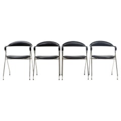 Swiss Design Classic Hans Eichenberger Saffa Chairs, Set of Four, 1980s