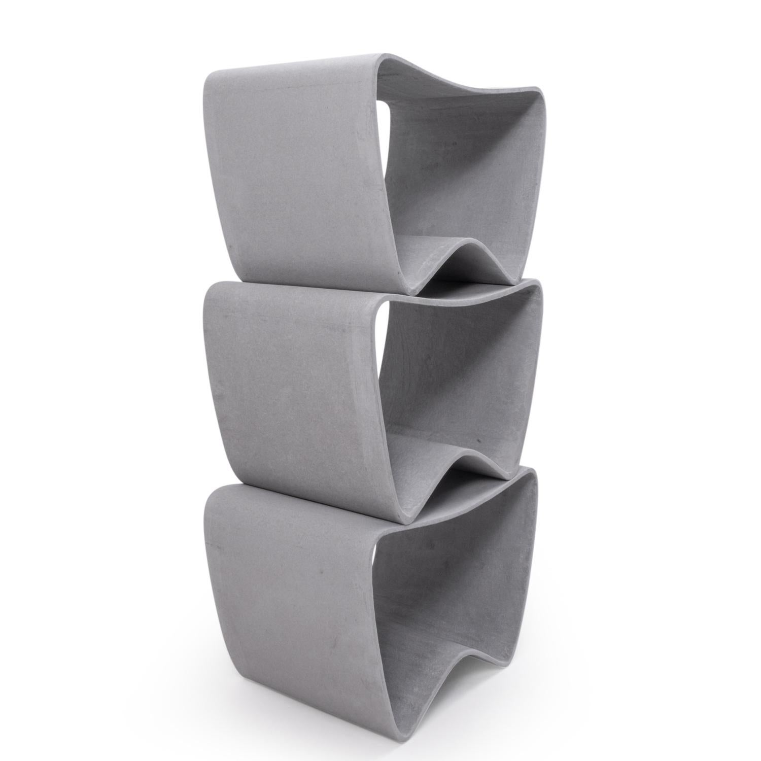 Swiss Design Eternit Concrete Stool by Ludwig Walser, Special Edition For Sale 1