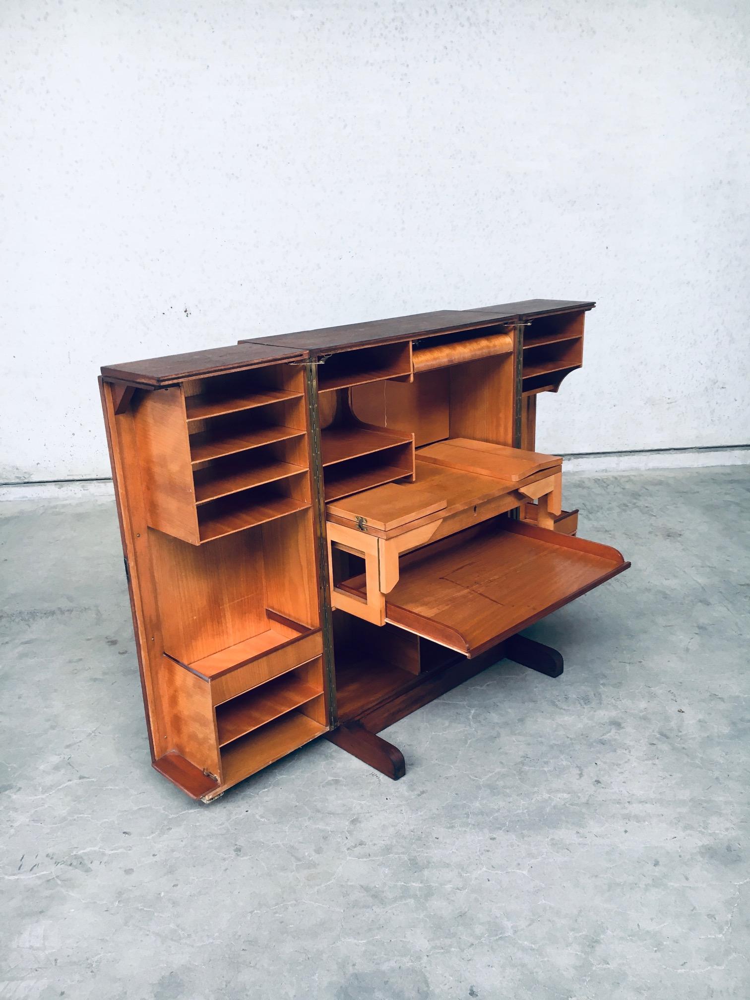 Wood Swiss Design Magic Box Desk by Mummenthaler & Meier, Switzerland, 1960's