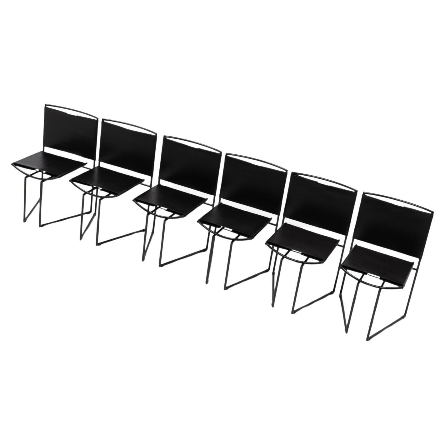 Design/One Mario Botta per Alias, "91 Chair", Set di sei, anni '90