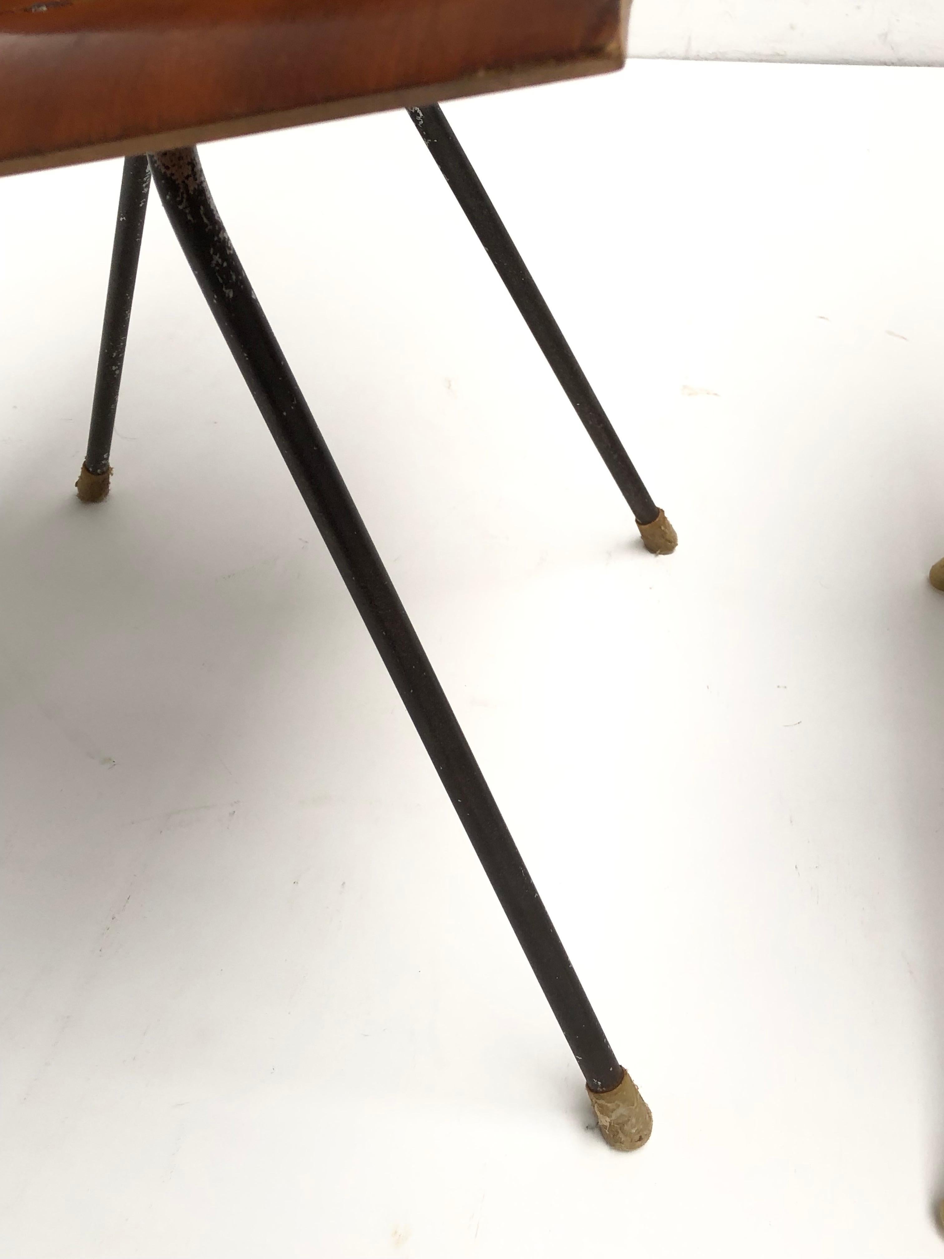 Swiss Design Set of 4 Hans Bellmann 'GA' Dining Chairs for Horgen Glarus 1955 For Sale 3