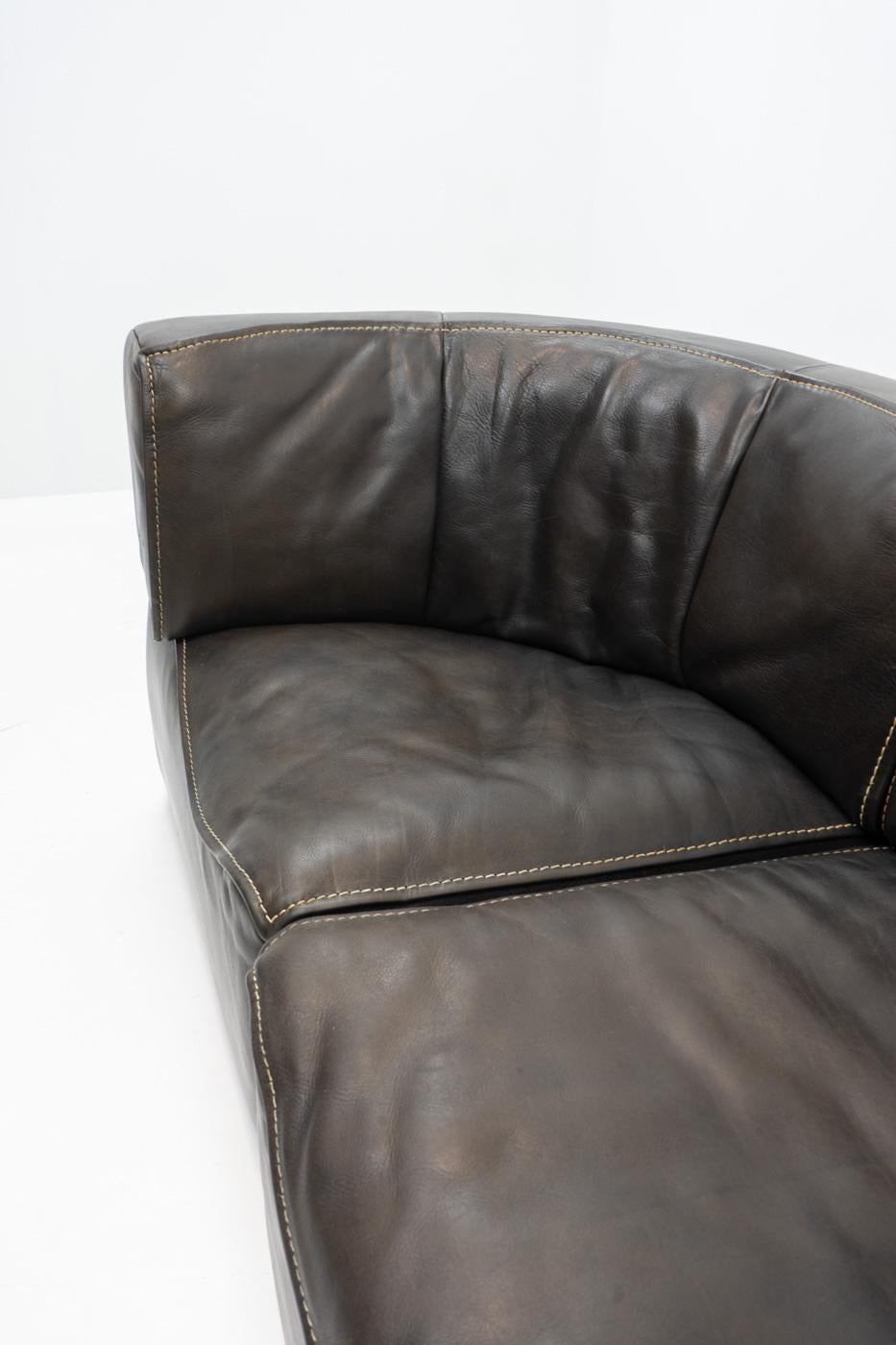 Late 20th Century Swiss Design Vintage De Sede DS-15 Settee, 1970s For Sale