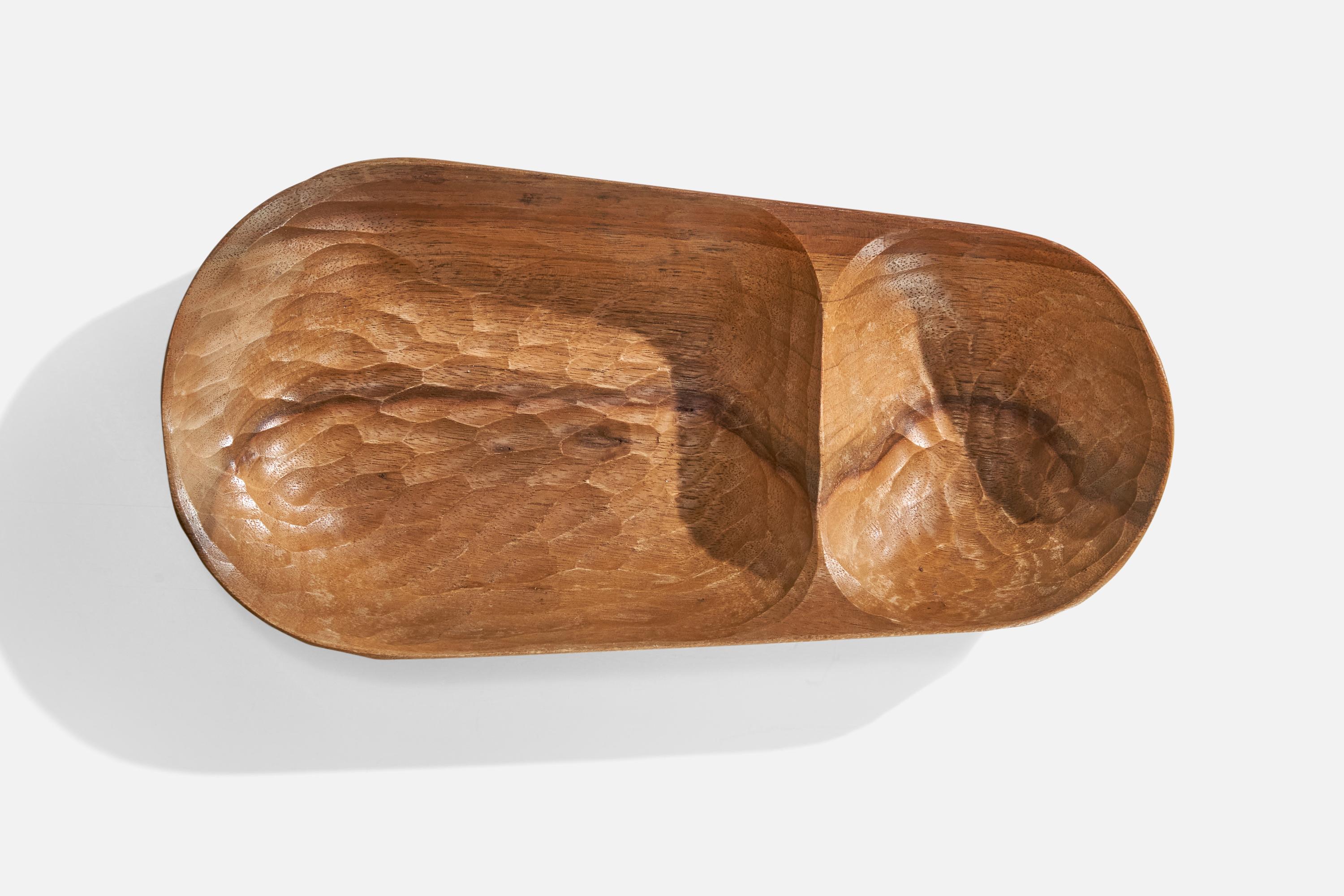 Schweizer Designer, Schale, Holz, Schweiz, 1960er Jahre (Mitte des 20. Jahrhunderts) im Angebot