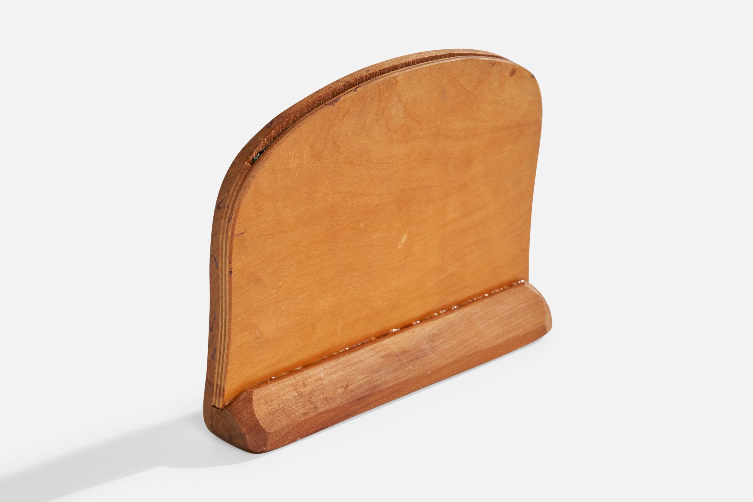 Bois Designer suisse, miroir de table, bois, Suisse, années 1930 en vente