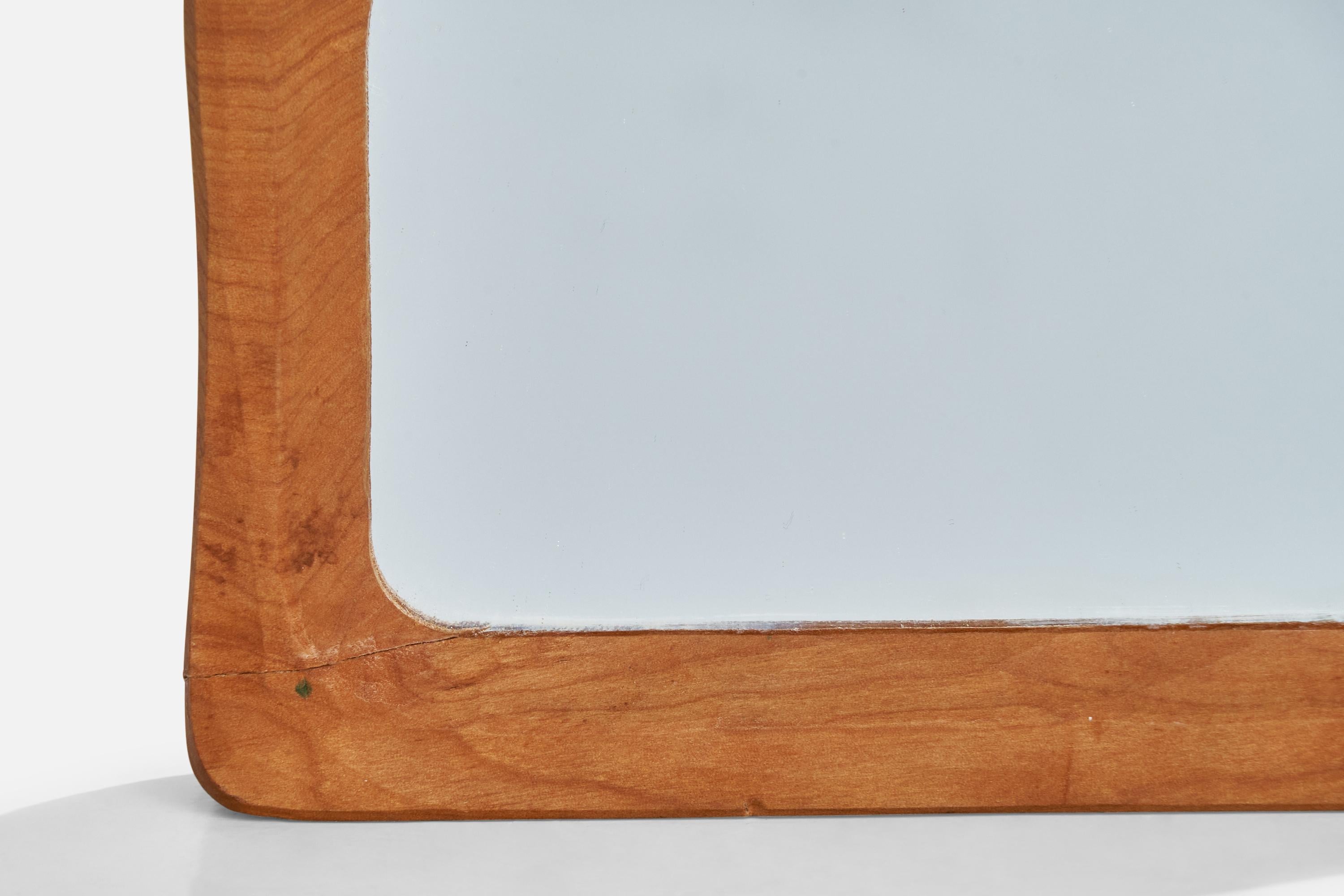 Designer suisse, miroir de table, bois, Suisse, années 1930 en vente 2