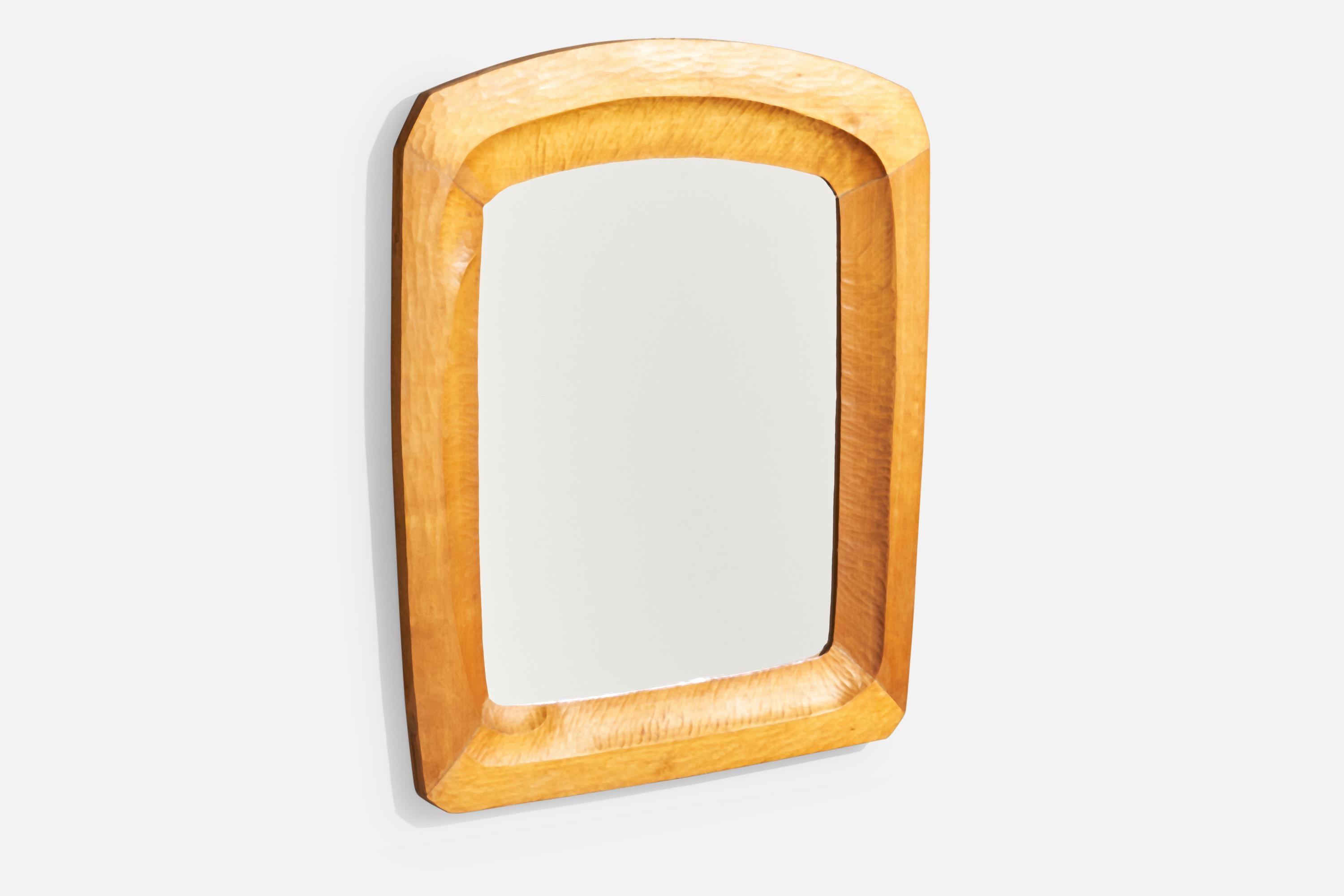 Designer suisse, miroir mural, bois, Suisse, années 1930 Bon état - En vente à High Point, NC