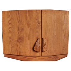 Swiss Designer, Wall Mounted Cabinet, Pine, Switzerland, 1940s