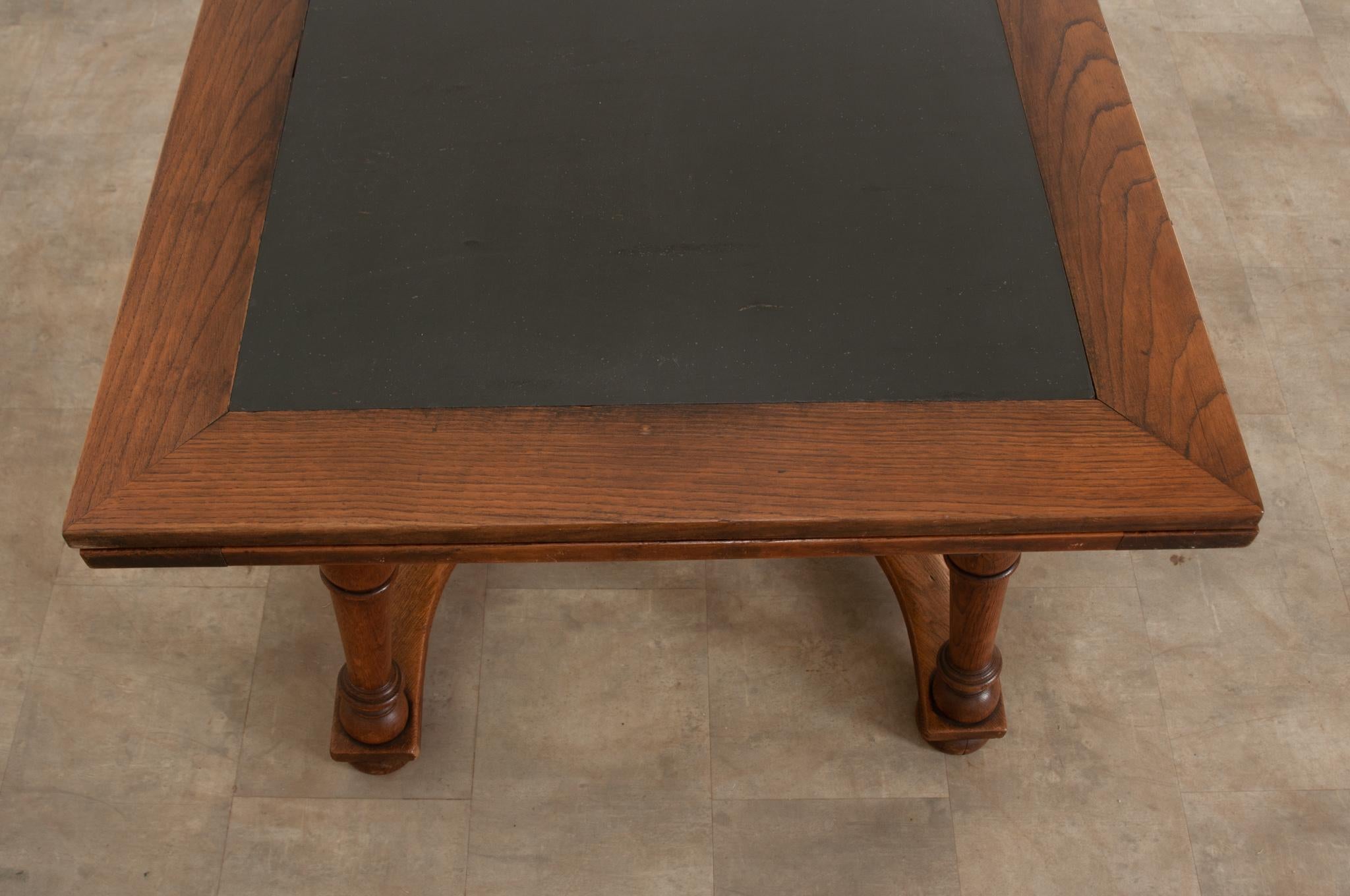 Swiss Draw Leaf Table with Inset Slate Top 4