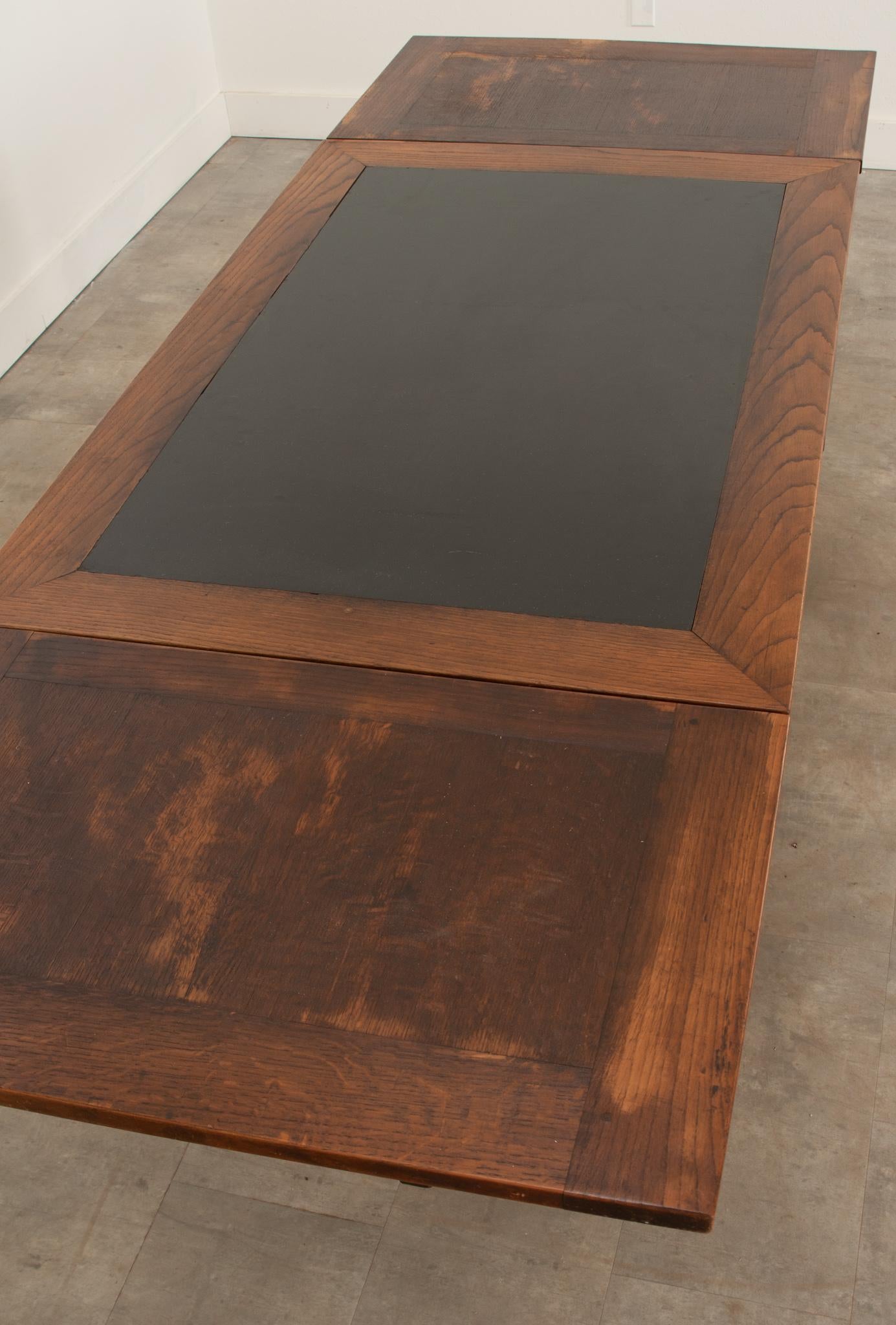 Swiss Draw Leaf Table with Inset Slate Top 2