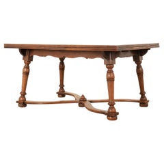 Swiss Draw Leaf Table with Inset Slate Top