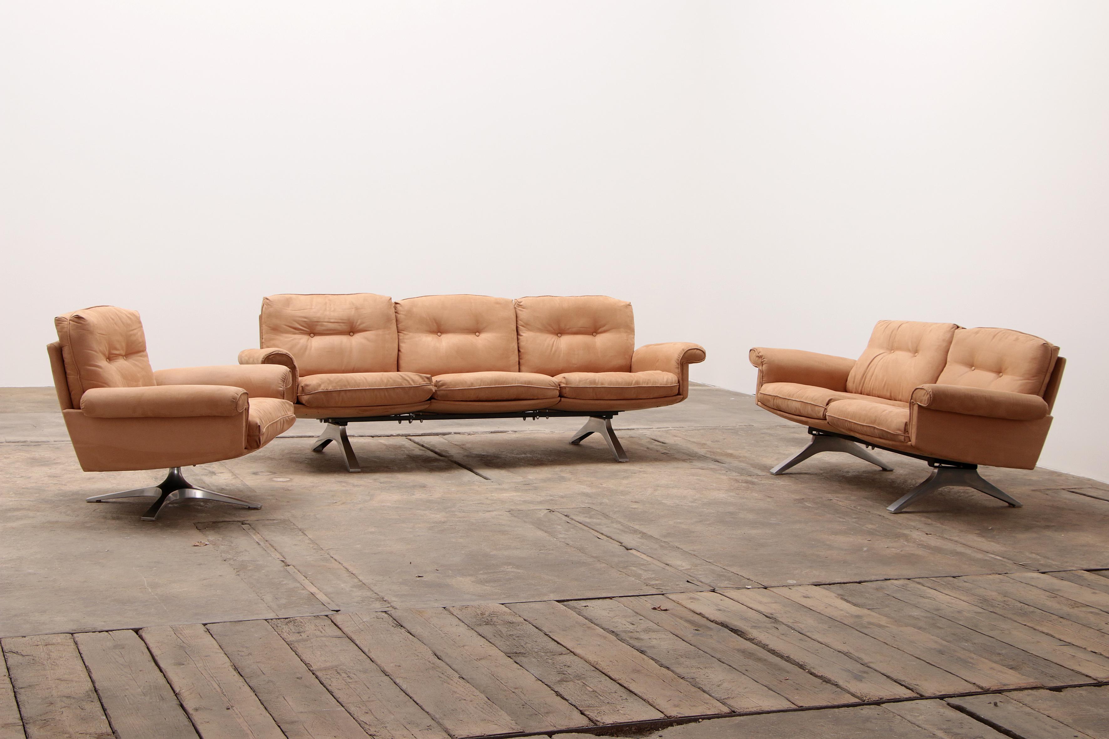 Mid-Century Modern Swiss ''Ds-31'' Living Room Set by De Sede 1970