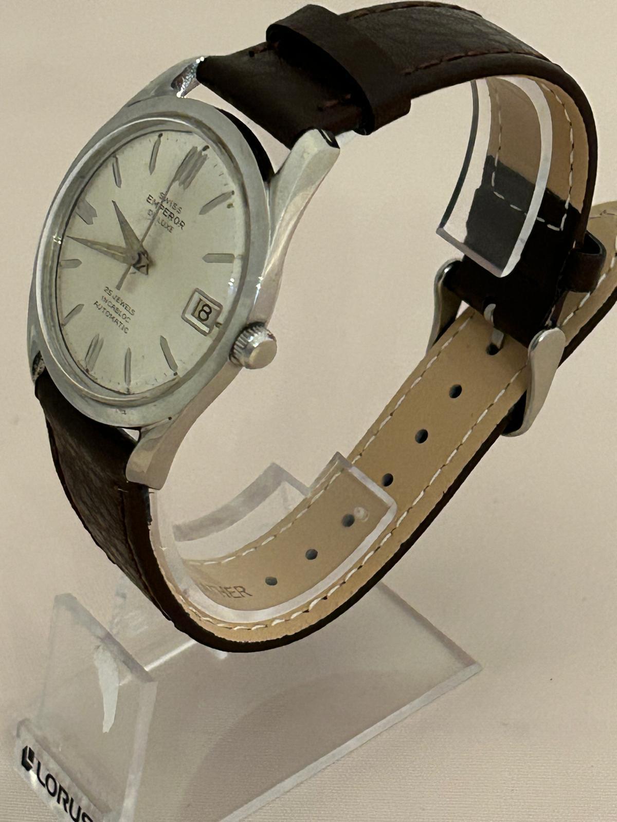 Swiss Emperor Deluxe, 23 Jewels Automatic Movement, Datumsfunktion, c1960'2. für Damen oder Herren im Angebot