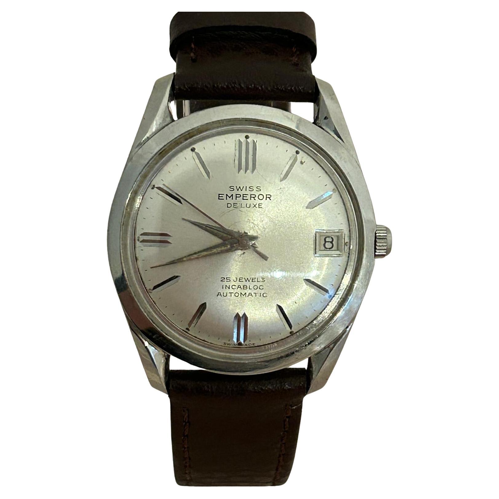 Swiss Emperor Deluxe, 23 Jewels Automatic Movement, Date Function, c1960'2.