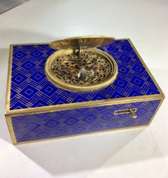 Swiss Enamel Automaton Bird Singing Box circa 1900
