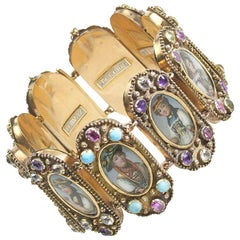 Swiss Enamel Cantons Bracelet, circa 1835