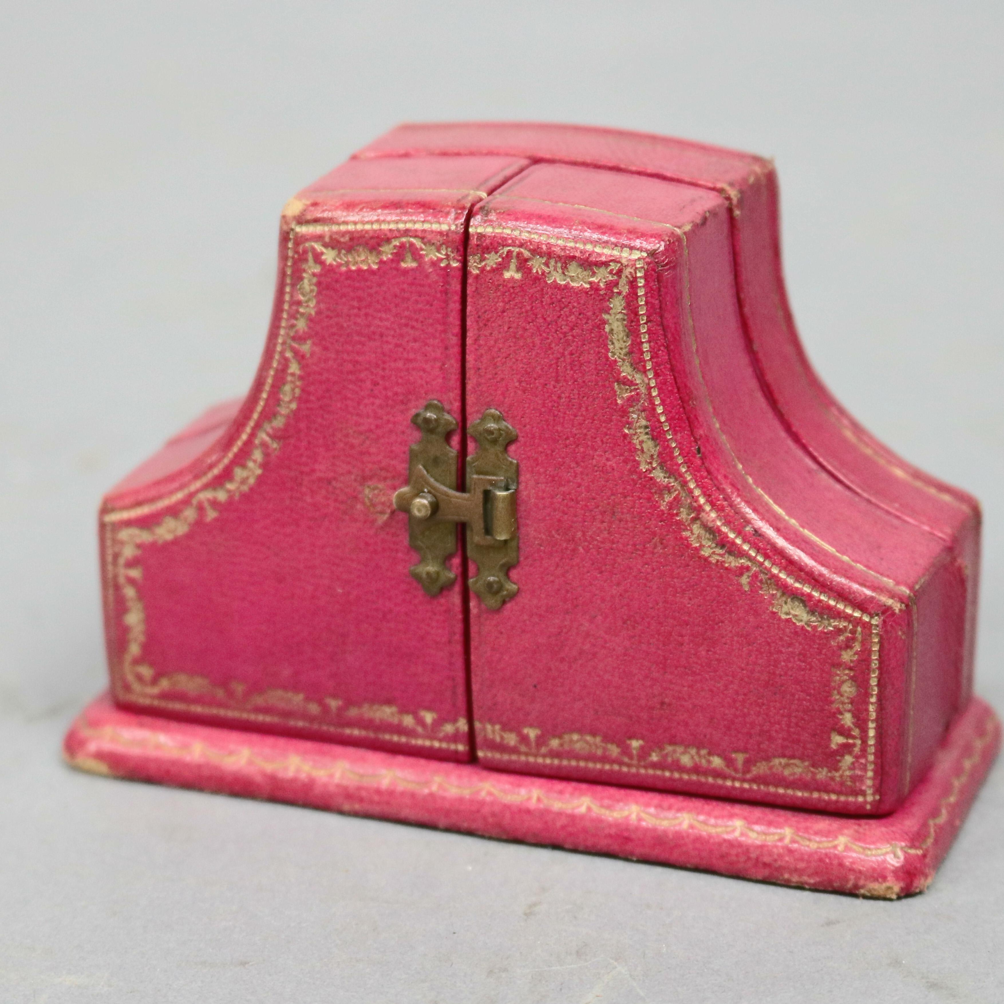 Enameled Swiss Faberge School Guilloche Enamel and Sterling Travel Clock by H. Neveux