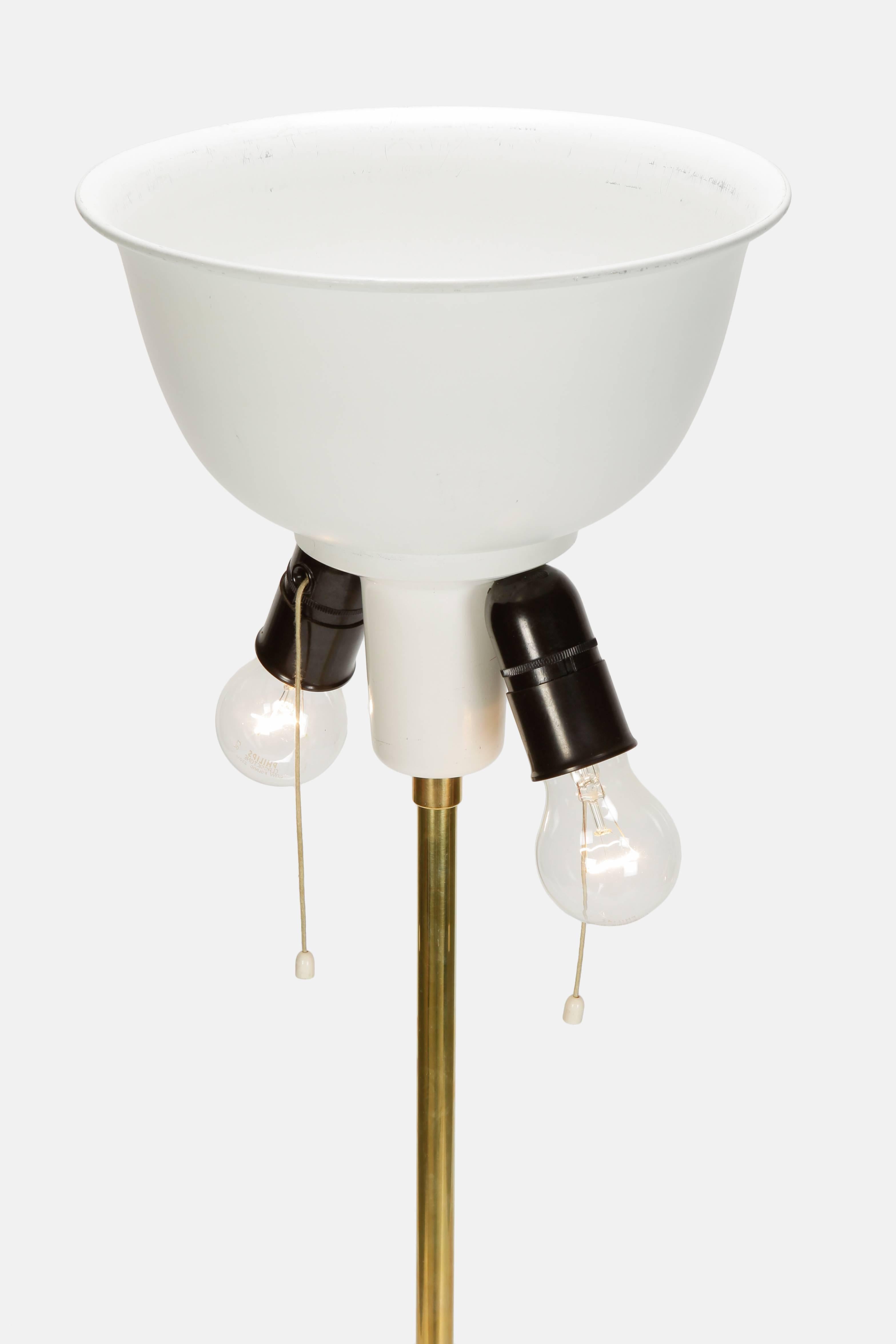 Brass Swiss Floor Lamp Megal AG, 1960s For Sale